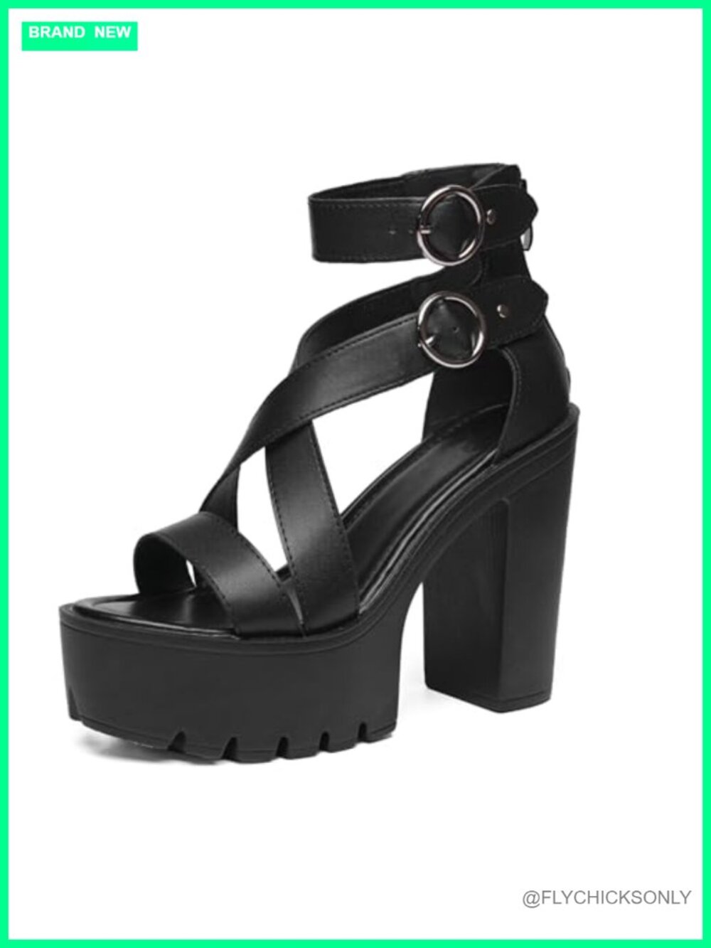 Womens Platform Heels Faux Leather Chunky Wedge Sandals Open Toe with Zip